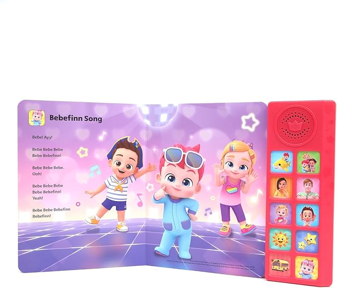 Pinkfong Bebefinn Sing-Along Nursery Rhymes Sound Book – 10 Button Musical Baby Shark Book for Toddlers 1-3 | Includes Songs from ‘Bebefinn Best Nursery Rhymes’ Digital Album (Amazon Music)