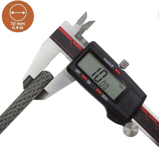 BV Heavy-Duty 4FT Security Cable Lock with Loops - 10mm (3/8 Inch) Cut-Resistant Braided Steel Cable - Versatile & Weatherproof - Security Chain for Padlock, Chain Lock, Wire Lock