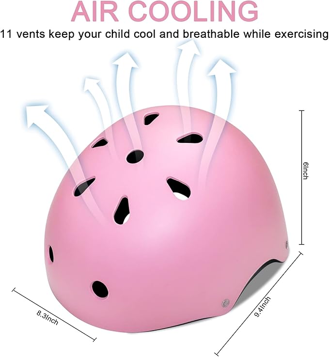 BURSUN Kids Bike Helmet Ventilation & Adjustable Toddler Helmet for Ages 2-14 Kids Boys Girls Multi-Sport Helmet for Skateboard Roller Skateing Bicycle Scooter blance Bike