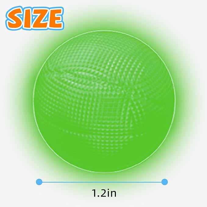punkdog 20 Glow Balls for Pop and Catch Ball Game- Outdoor Indoor Game Activities for Boys & Girls,Birthday and Christmas Party Favors Gifts for Kids Ages 4 5 6 7 8 10 12+ Years Old and Adults