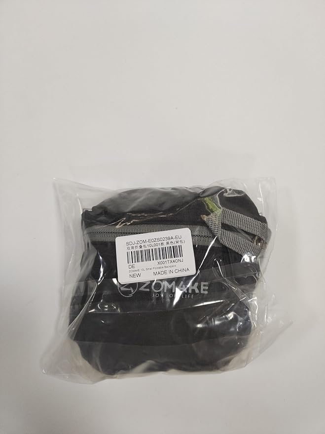 ZOMAKE 10L Lightweight Packable Hiking Backpack, Small Travel Hiking Daypack for Women Men Tear Resistant Foldable Day Pack for Camping Outdoor Sports(Black)