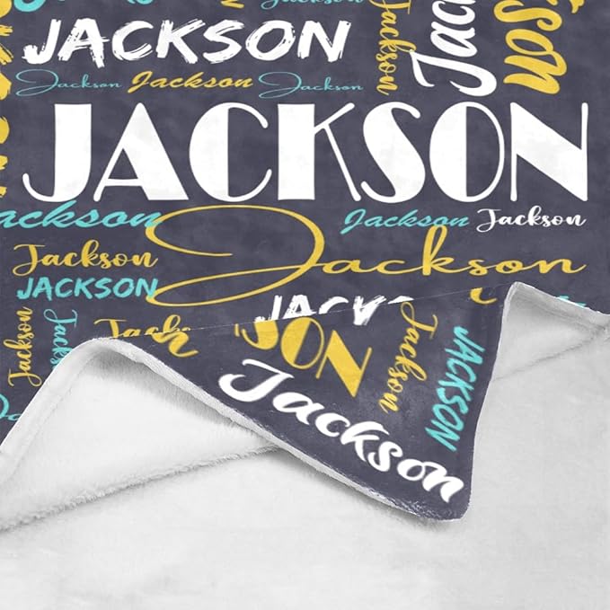 Dr.TOUGH Personalized Name Blanket Personalized Blanket for Adult Kids Flannel Customized Personalized Blankets and Throws