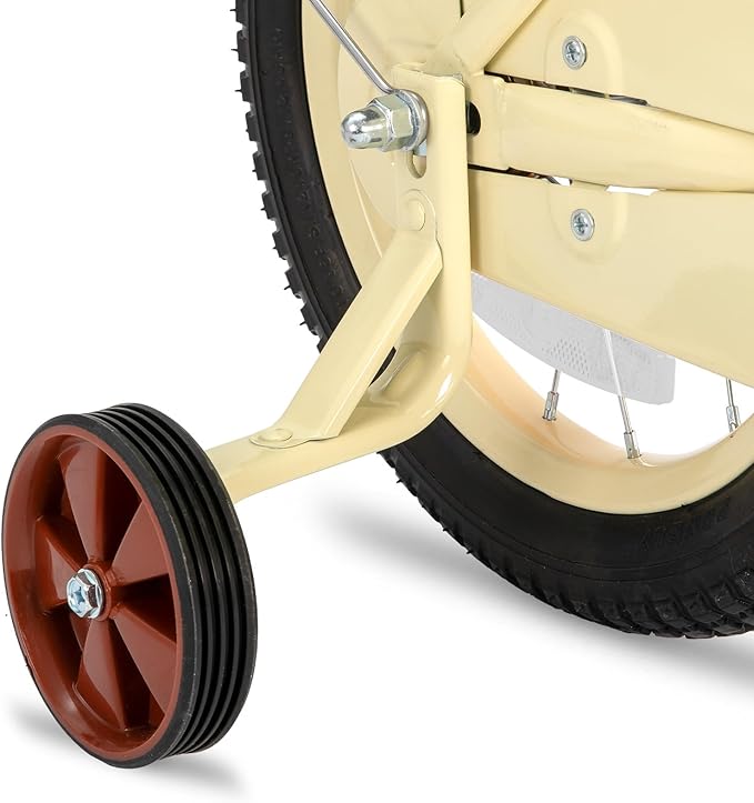 JOYSTAR Vintage Kids Bike with Training Wheels & Basket, 12 14 16 Inch Girls Bike for 2-7 Years Old, Children Bicycles, Multiple Colors