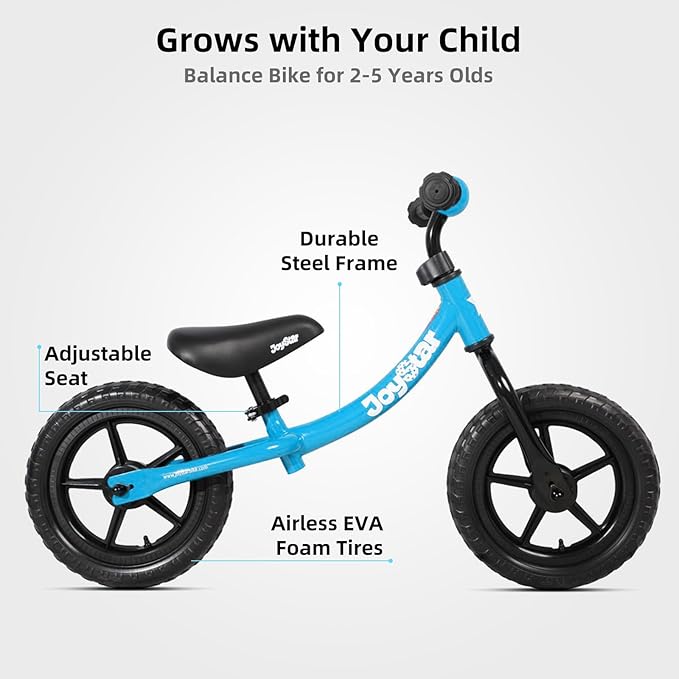 JOYSTAR Toddler Balance Bike 2 Year Old, Age 18 Months to 5 Years Old, No Pedal Bike with Adjustable Handlebar and Seat, Gift for 2-4 Boys Girls