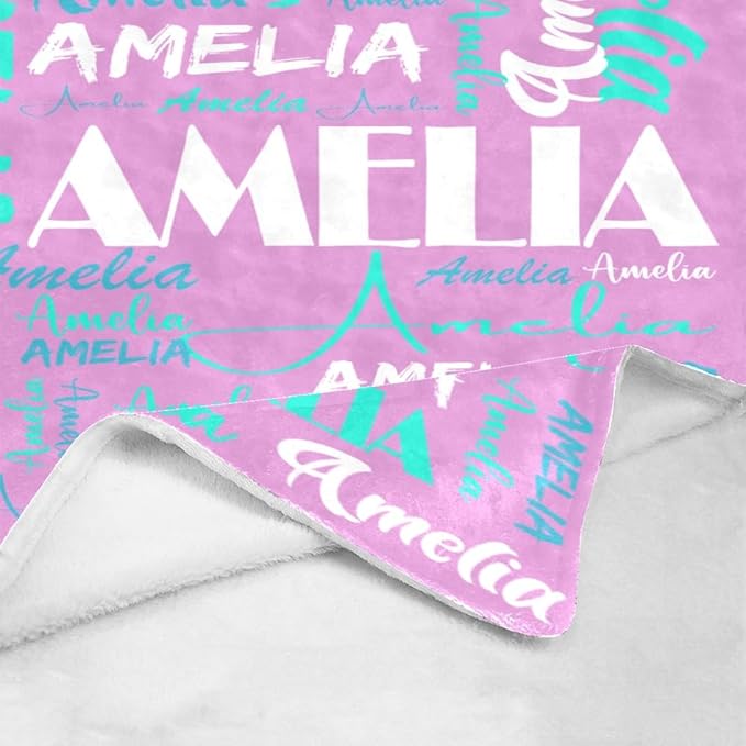 Dr.TOUGH Personalized Name Blanket Personalized Blanket for Adult Kids Flannel Customized Personalized Blankets and Throws