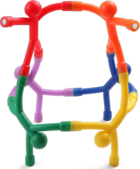 6Pcs Magnetic-People-Magnet-Men, Magnetic Travel Toys for Kids, Creative, Portable and Educational, Funny Magnets for Kids, Small Toys for Classroom Prizes, Easter Egg Stuffers, Office