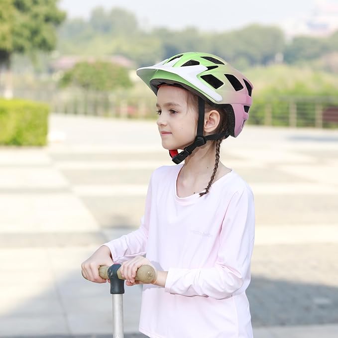 Kids Bike Helmet, 2 Size Adjustable for Youth Toddler Boys & Girls 3-5-8-10-12-14 Years, Child Helmets with Visor for Skating Cycling Scooter