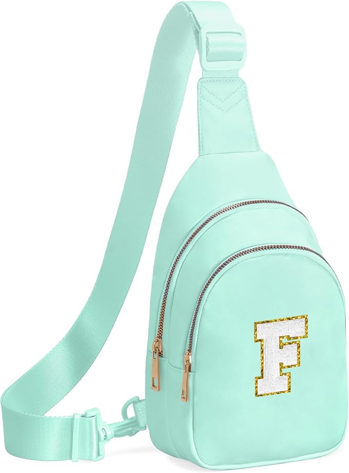 Birthday Gifts for 7 8 9 10 11 12 13 Year Old Girls Small Initial Sling Bag Cross Body Bag Fanny Pack for Girls