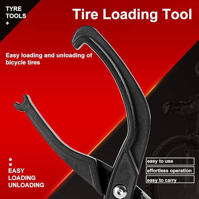 Keenso Bike Tire Pliers, Durable Plastic Bicycle Tire Repair Tool Bike Tire Removal Tool Difficult Tires Lever Tyre Remover Inserting Installation Pliers