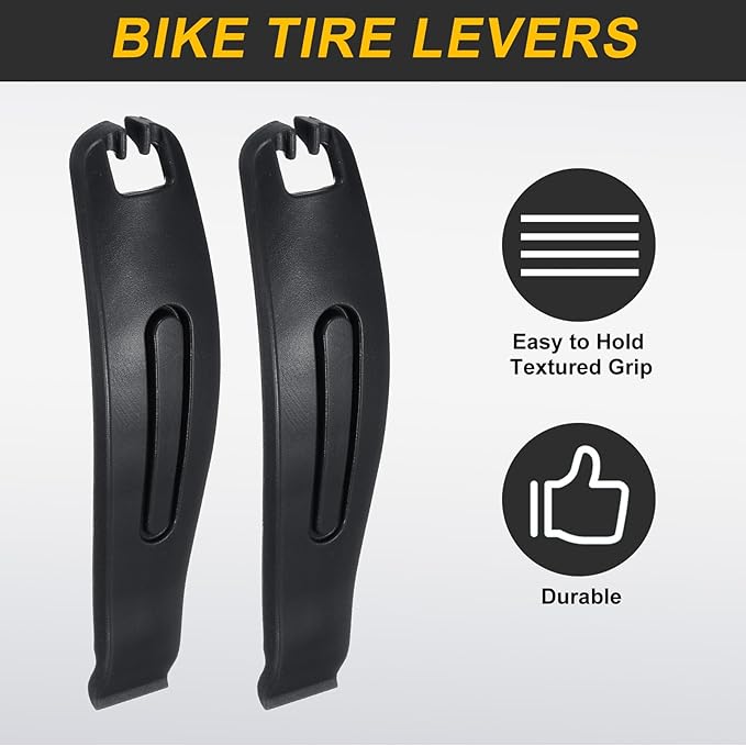 HARFINGTON Bicycle Tire Levers Ultra-Strong & Lightweight POM Tire Removal Tool Non-Slip Grip for Road Mountain
