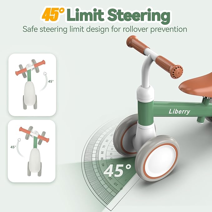 Liberry Light-Up Baby Balance Bike with Adjustable Seat, Toddler First Ride-On Toy for 1-2 Year Old, Boys Girls Christmas & Birthday Gift