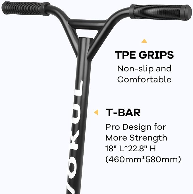 VOKUL S2 Pro Scooters for Kids Age 6-12 | Colorful Stunt Scooter for Beginners Teens | Trick Scooter for BMX Freestyle Tricks (Gold)