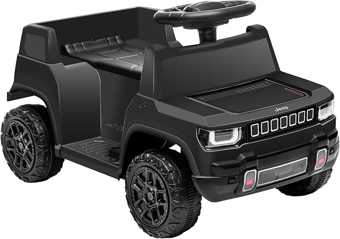 6V Ride On Car for Toddlers, Electric Car with Music, Horn, Pedal, for Ages 18–30 Months, Black