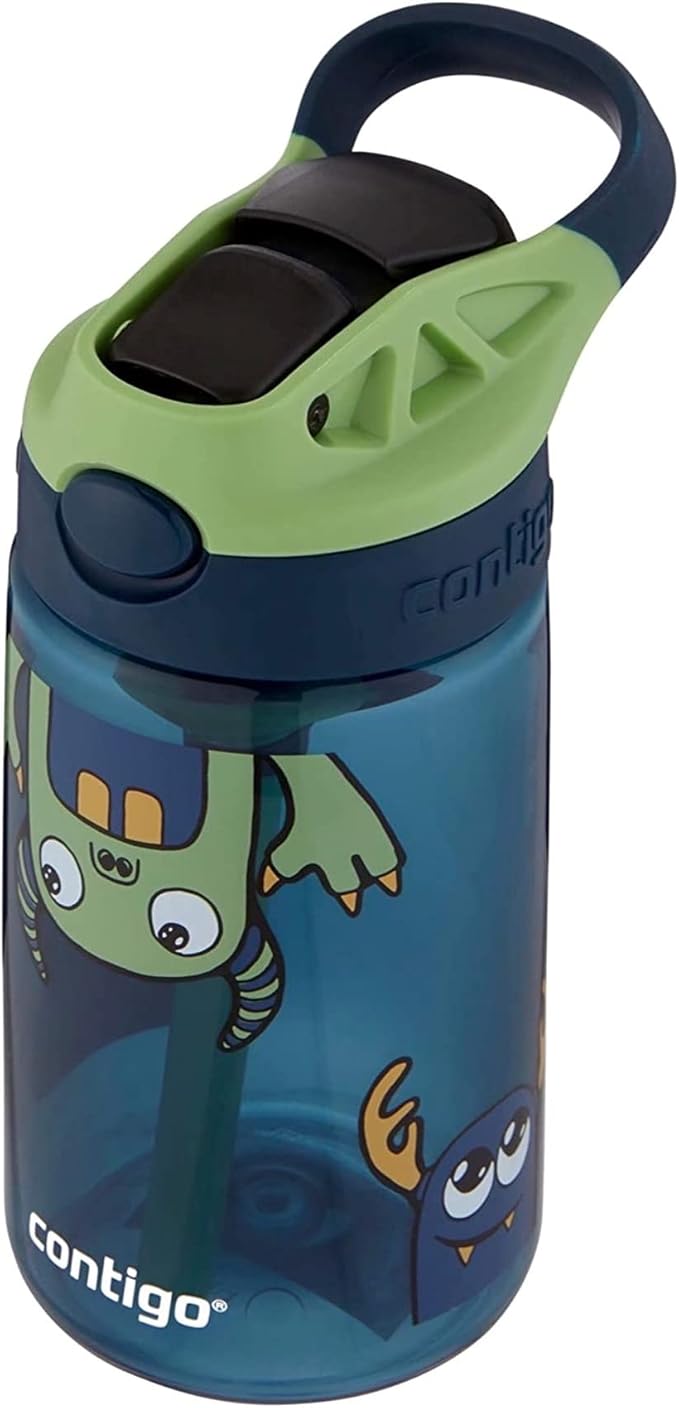 Contigo Kids Straw Water Bottle with AUTOSPOUT Lid 14oz Monsters