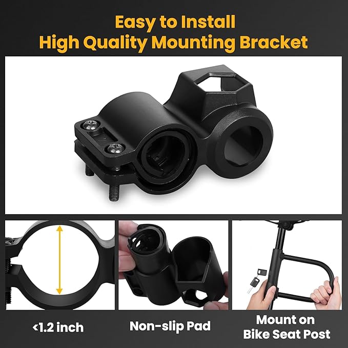 NDakter Bike Locks Heavy Duty Anti Theft, Bike U Lock with 4FT Chain and Bracket,15mm Shackle Electric Bicycle Lock for Scooter, 3 Keys Motorcycle Wheel Lock for Ebike, Moped, Tricycle