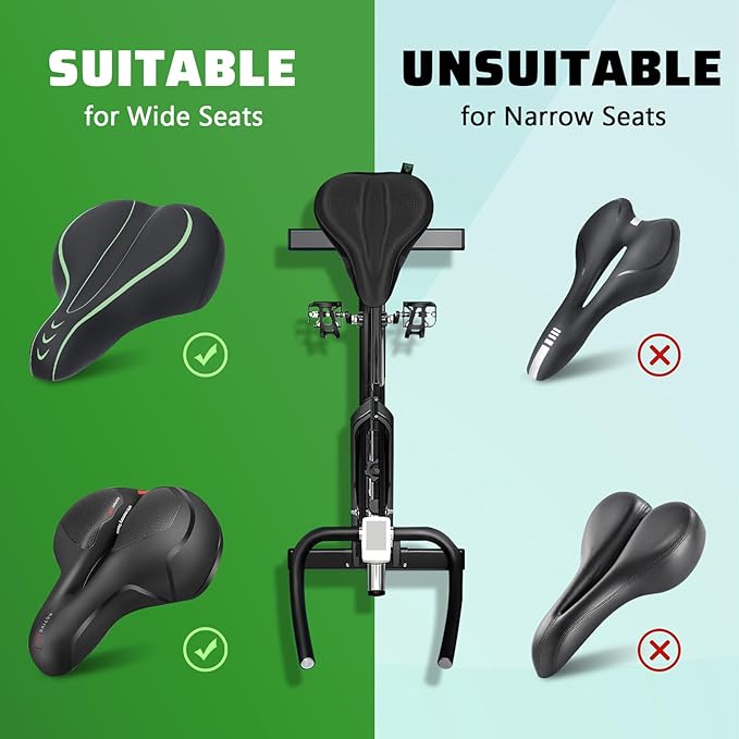 Zacro Bike Seat Cushion - Padded Gel Bike Seat Cover for Men & Women, Padding Bicycle Saddle fit with Peloton/Spin Stationary Exercise/Mountain Road Cycling Bike