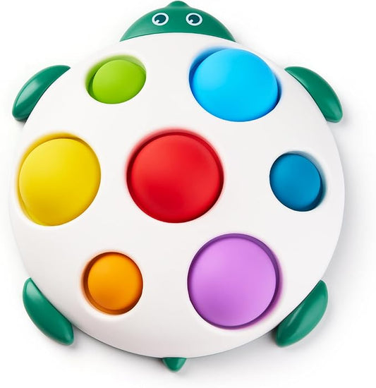 LiKee Fidget Popper Sensory Baby Toys for 10+ Months, Push and Popping Busy Board, Montessori Toys for 1+ Years Old, Airplane Car Travel Toy for Toddlers 1-3 Stress Relief