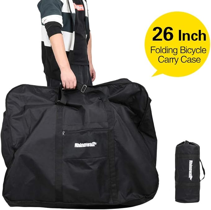 Folding Bike Travel Bag - Fits 26 inch or Below Folding Bikes, Bicycle Transport Case for Air, Train Travel