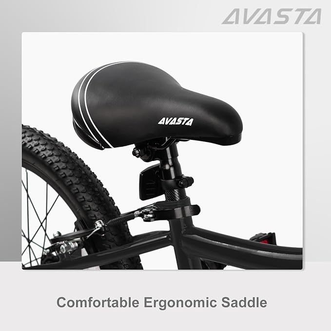 AVASTA Bilbo 18 20 Inch Kids Bike for Boys Girls 5-10 Years Old, Retro Style High Carbon Steel Bicycle with Adjustable Handlebars and Seat, Dual V-Brakes, Kickstand, Multiple Colors