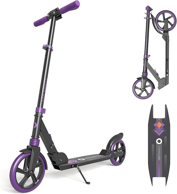 Kick Scooter for Kids 5-12 with Suspension, Teens, Foldable Lightweight Scooter with 8 Inch Wheels, Max Load 240 LBS
