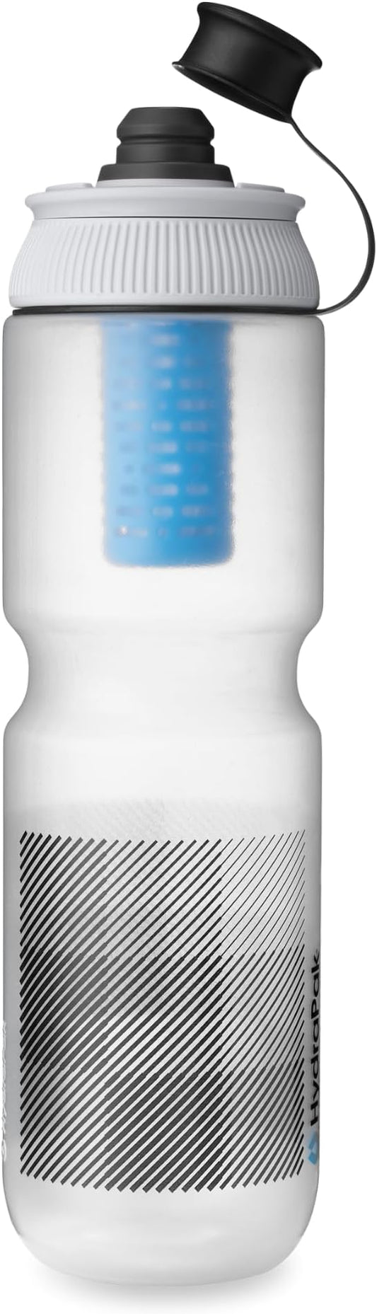 HydraPak Breakaway+ Filter Water Bottle (20oz or 30oz) - Hike & Bike Squeeze Water Bottle, Fits Backpacks & Bike Cages - Clear
