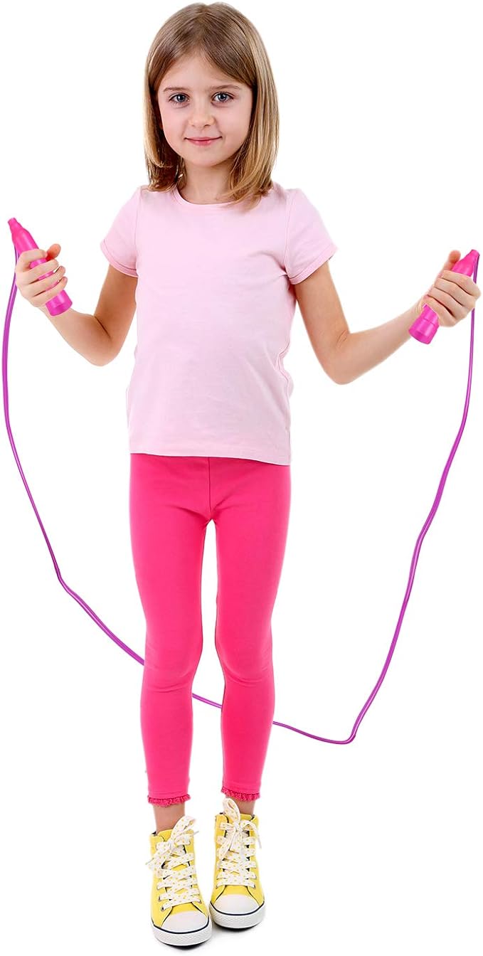 Aneco 12 Pack Kids Jump Rope Set Colorful Outdoor Jump Ropes 7.3 Feet Jumping Ropes for Kids Great Birthday Party Sports Activities Favors Gift