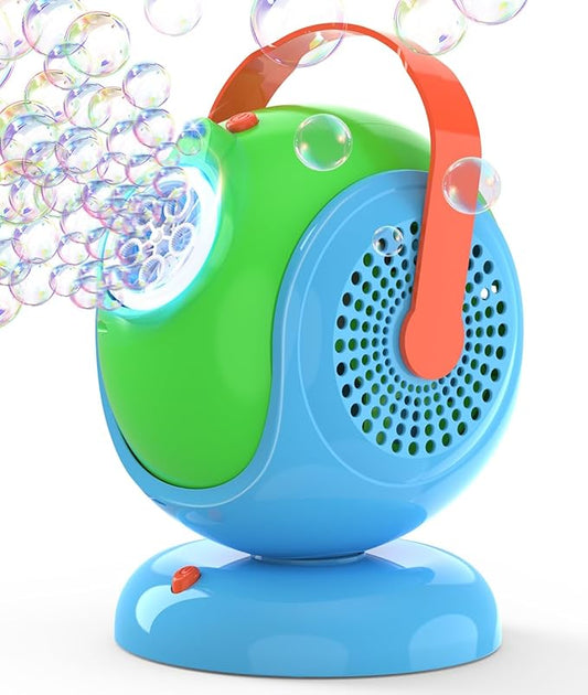 Joyfuture Bubble Machine, Automatic Bubbles Blower for Kids, Toddlers - 360° Rotation, 75° Adjustment, with Handle - Gifts Toys for Boys, Girls Age 1+ Year Old, Hallween, Outdoor, Birthday Party