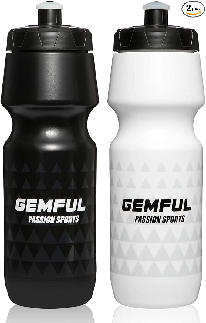 GEMFUL Water Bottle Biking BPA Free 24 Ounce 2 Pack