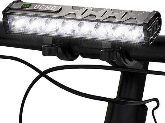 4800 Lumen Bike Lights, USB-C Rechargeable Bicycle Light, Super Bright Bike Lights for Night Riding, IP65 Waterproof Bicycle Headlight, for Commuters Adults and Children