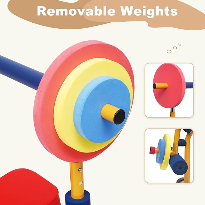 Kids Workout Equipment Kids Weight Bench Set Exercise Equipment Indoor Play Gym Toddler Workout Weight Set - Baby Weights Toys for Age 3 and Up by Home-Man