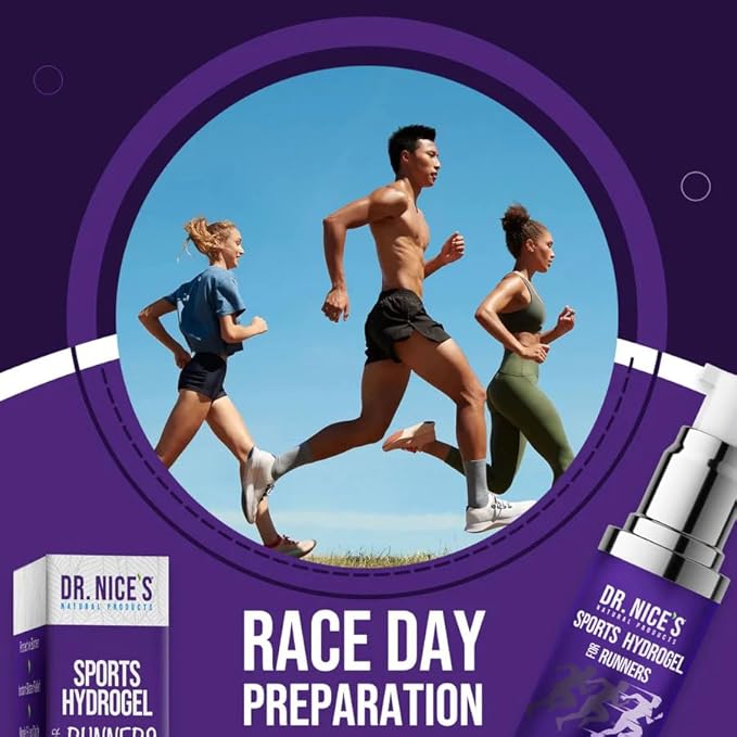Dr. Nice's Sports Hydrogel - For Runners | Soothes Blister & Chafe |All-natural | Designed for Runners and Athletes | Hydrogel for a Comfortable Running Experience (30ml)