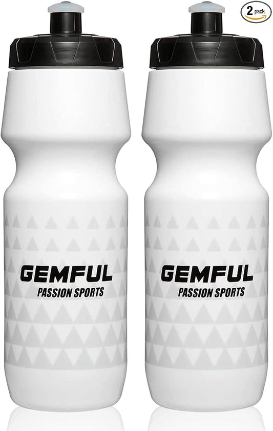 GEMFUL Bike Squeeze Water Bottle BPA Free 24 oz 2 Pack