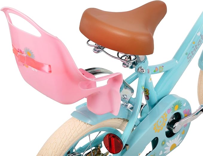 JOYSTAR Kids Bike for 2-7 Years Girls Boys w/o Dual Handbrake 12 14 16 Inch Princess Girls Bike with Training Wheels Doll Seat Streamers Boys Bikes with Flag & Water Bottle, Kids' Bicycle