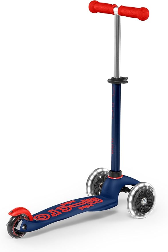 Micro Kickboard Mini Deluxe LED Three-Wheeled Lean-to-Steer Swiss-Designed Micro Scooter