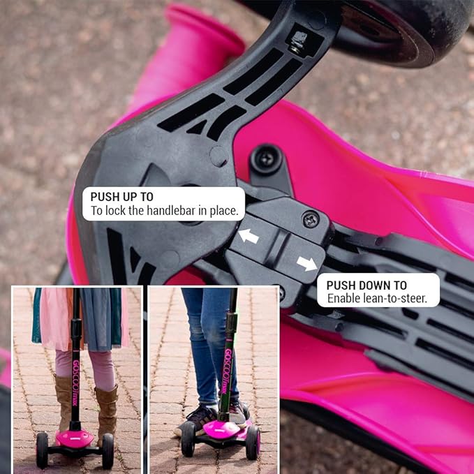 New-Bounce Scooters for Toddlers - 3 Wheel Scooter for Kids with Adjustable Handlebar - The GoScoot MAX is Perfect for Children and Toddlers, Girls and Boys Ages 3-10