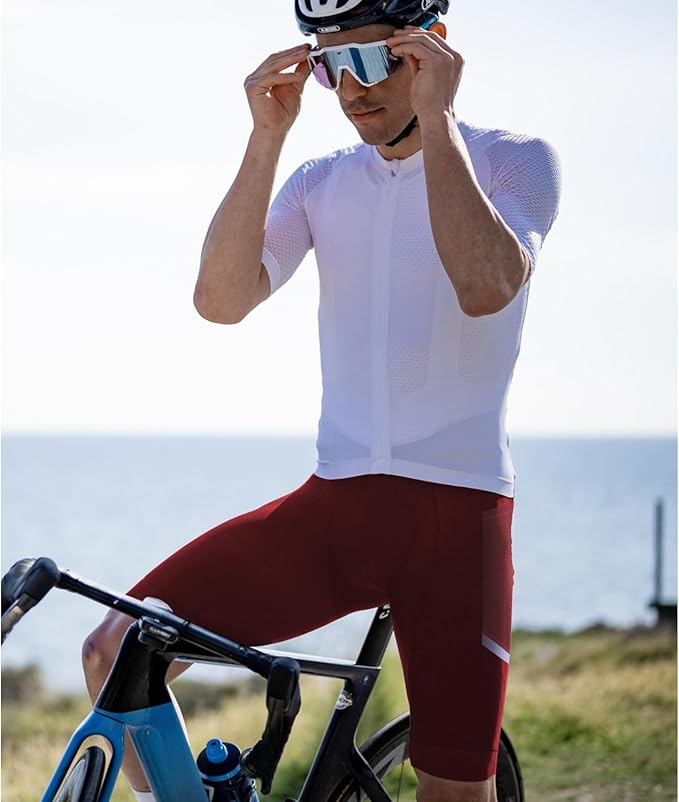 Wulibike Cycling Shorts Men Padded:Tights Highly Elastic Breathable Quick-Drying Road Bike Bicycle Shorts for Men Pockets