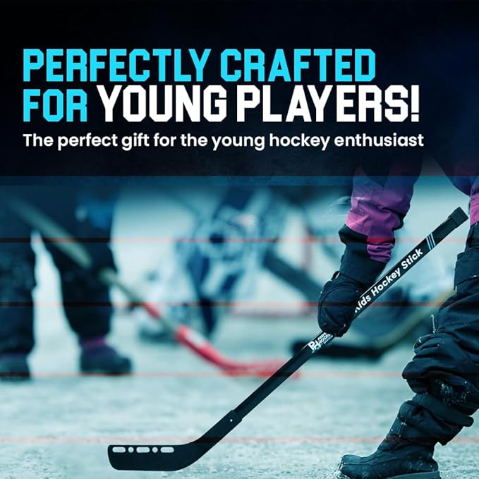 Premier Sports - Kids Hockey Set – (4) Sticks, (2) Mini Goals, (1) Foam & (1) Standard Balls – Complete Beginner Set for Ages 3-9