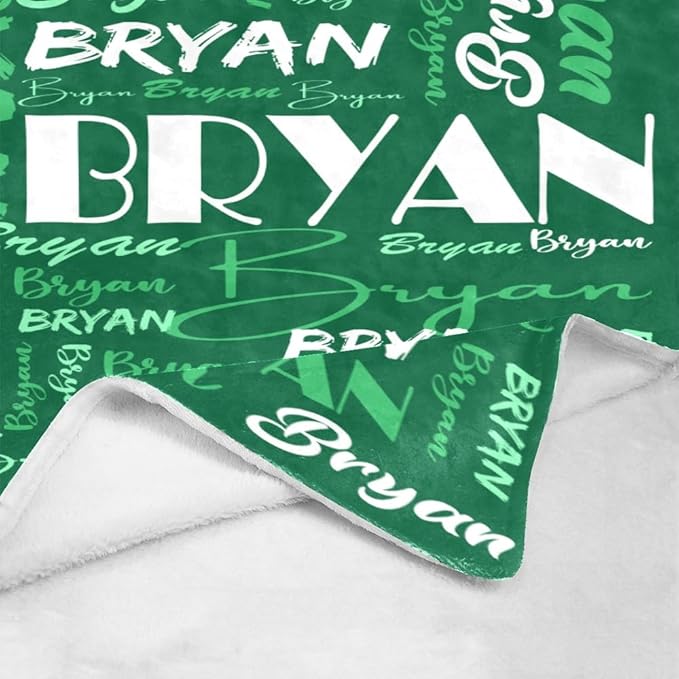 Dr.TOUGH Personalized Name Blanket Personalized Blanket for Adult Kids Flannel Customized Personalized Blankets and Throws