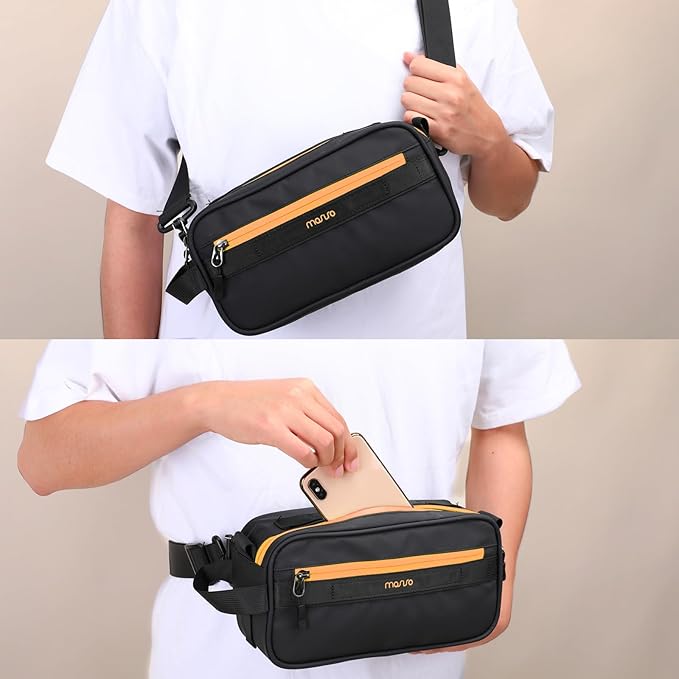 MOSISO Bike Handlebar Bag, Bicycle Frame Case, Multifunctional Waterproof Cycling Front Pouch with Shoulder Strap, Bike Crossbar Front Bag Storage Tool Bag for Women Men Road Mountain Cycling