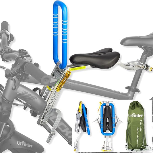 Child Bike Seat, Front Mount Kids Bike Seat,Fit Mountain Bikes, Cruiser Bikes, Folding Bikes, Ultra Light,Portable, Tool-Free, Quick-Release,Toddler Bike Seat for 2-6 Years(up to 60lbs)