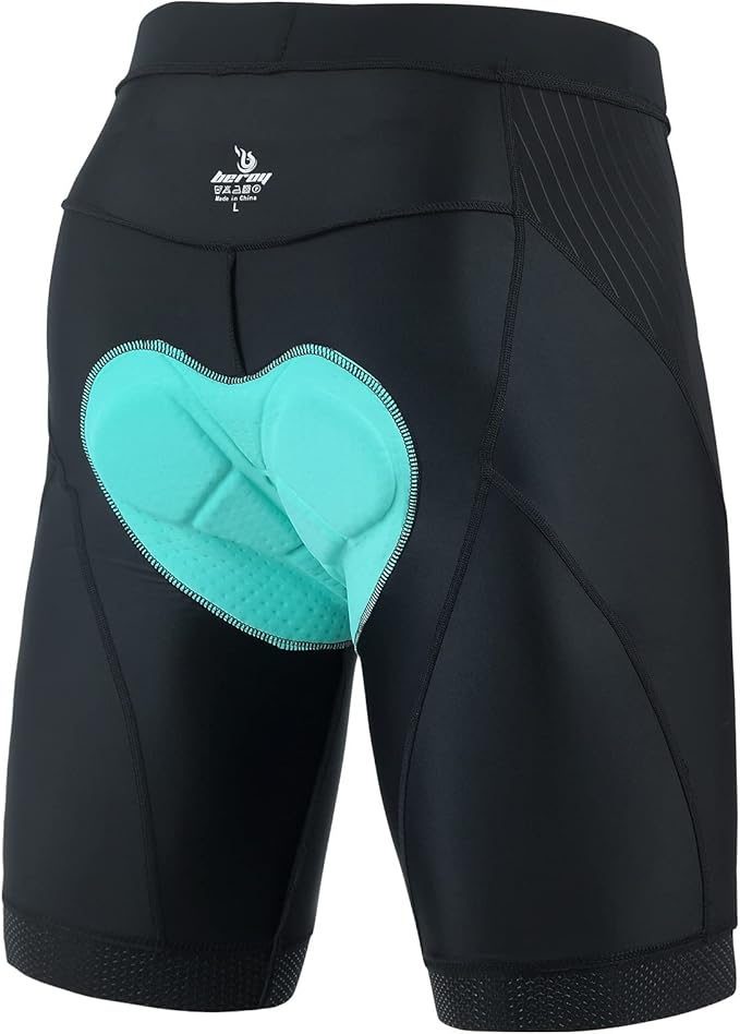 beroy Men's Comfortable Bicycle Cycling Pants, 3D Padded Bike Shorts