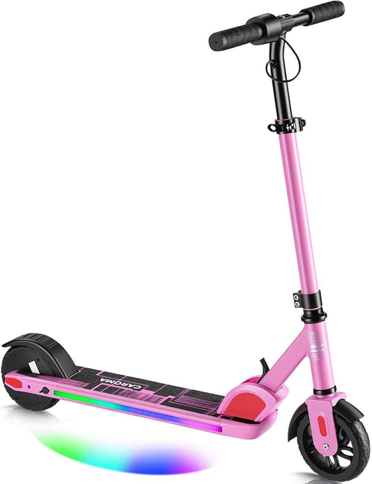 Caroma Electric Scooter for Kids Ages 6-14, 250W/180W/150W Motor & 15 Mph, 85 Mins Ride Time, Adjustable Height & Speed, LED Display, Kids Electric Scooter, Best Gifts for Boys & Girls