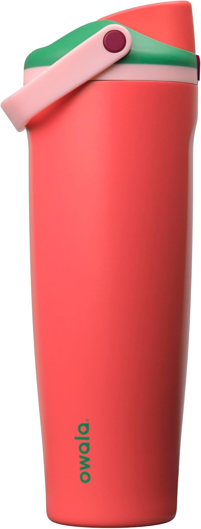 Owala FreeSip Sway Insulated Stainless Steel Water Bottle with Two-Way Spout, Built-In Straw and Bucket Handle, Made for Travel, School, and Sports, 40oz, BPA Free, Leak Proof, Strawberry Fields