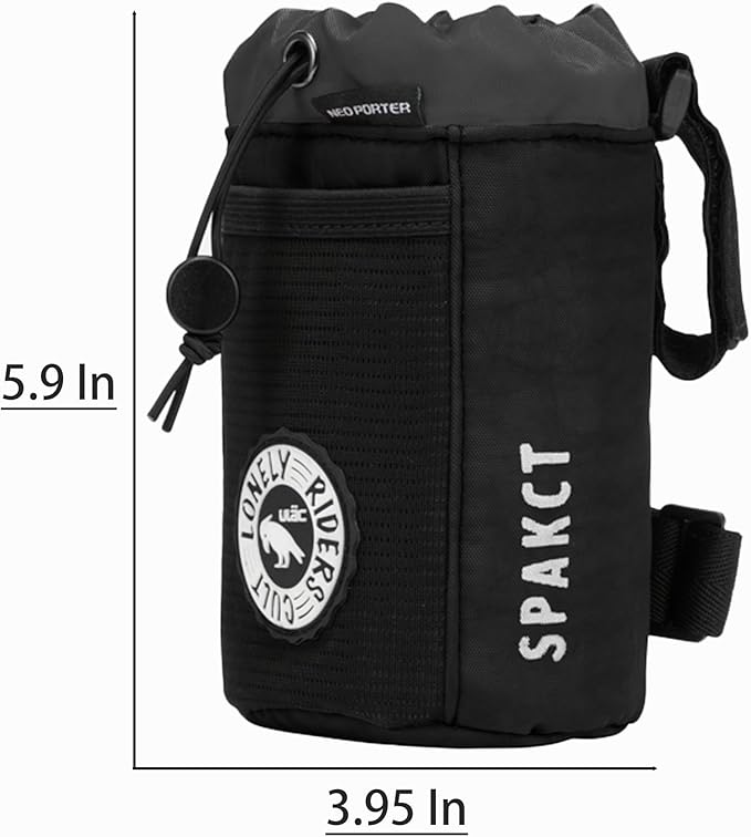 Bike Stem and Handlebar Bag, Top Tube Waterproof Bicycle Frame Basket, Snack Bag Accessories for Cycling (Black)