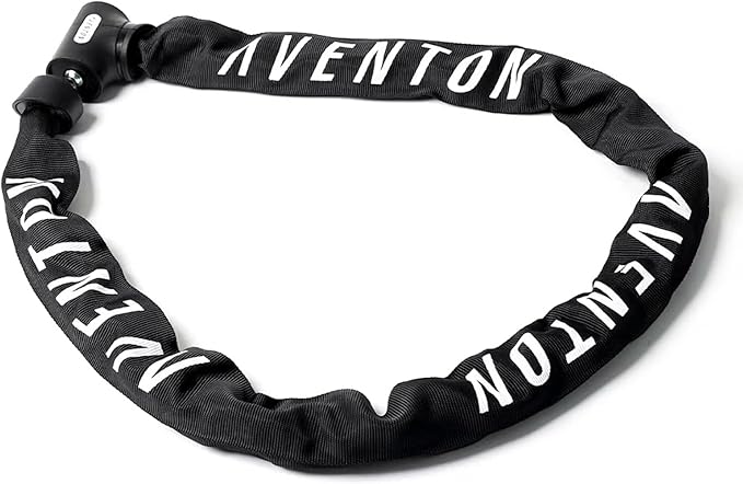 Aventon 8mm Thick Chain Lock, 47inch Heavy Duty Anti Theft Bicycle Lock, Equipped with a Waterproof and Scratch-Resistant Nylon Cover, Suitable for Bicycle, Motorcycle,Tricycle, Fence, and Door.