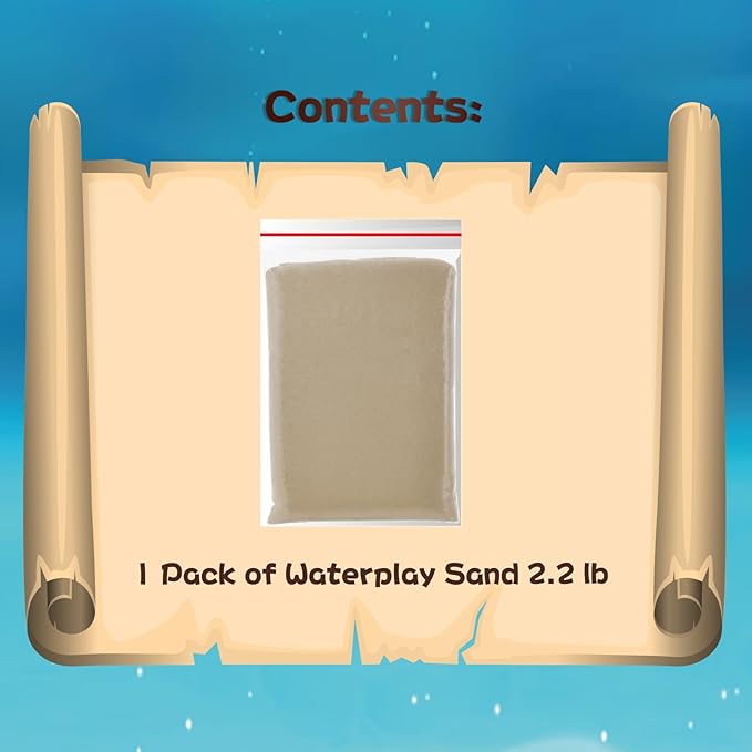 Waterplay & Sensory Play Sand - 2.2lb Moldable, Non-Toxic Sand for Kids Ages 4+, for Indoor/Outdoor Sandbox, Water Table & Sensory Play, Mess-Free, Easy Clean, Resealable Bag