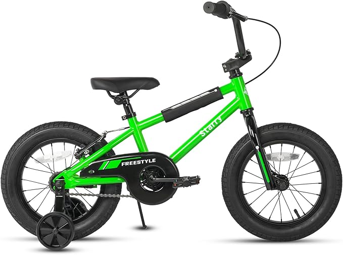 12 14 16 18 Inch Kids Bike BMX Style Bicycle with Training Wheels Coaster Brake for 2-10 Years Old Toddlers Boys Girls Multiple Colors