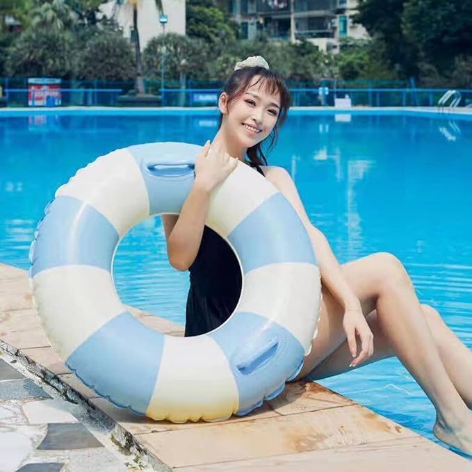 Children Swimming Ring, Inflatable Pool Floats Swim Tube Raft Toy with Fruits Mermaid Decorations Summer Water Fun Lounge Beach Lake Party Supplies for Kids