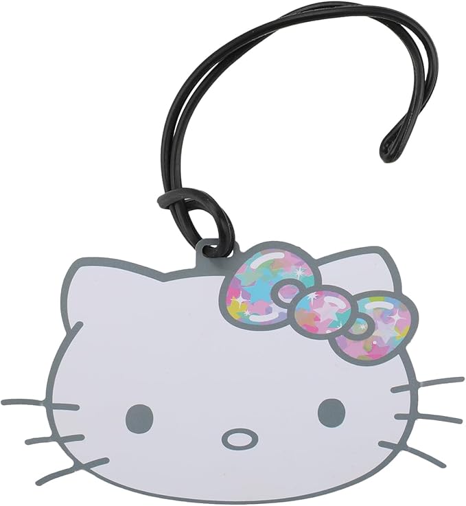 Bioworld Hello Kitty Starshine 3-Piece Youth Pilot Case Duffle Bag & Luggage Tag Carry On Luggage