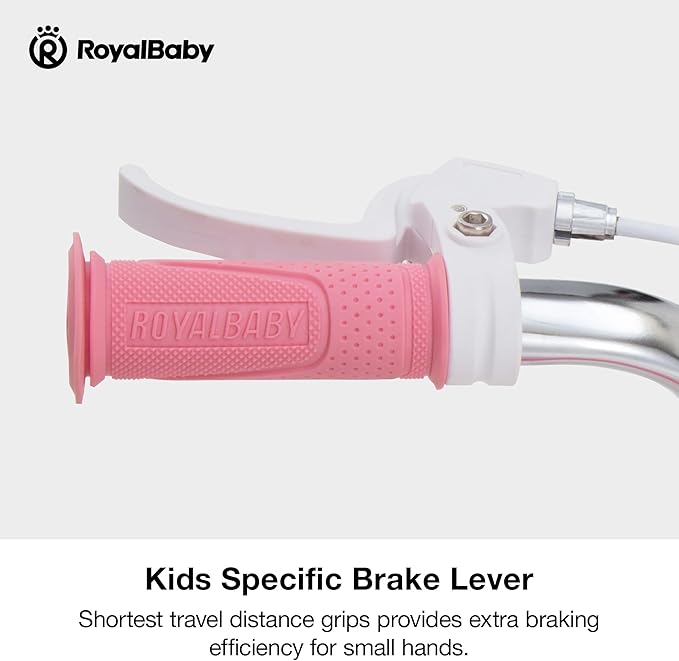 RoyalBaby Girls Bike Classic & EZ Kids Bike, Balance and Pedal Bicycle, 12 14 16 18 20 Inch Toddlers to Big Kids 3-10 Years